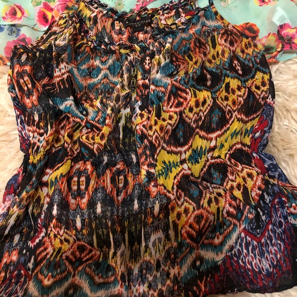 3 forever floral red cami tank tops spaghetti S - Picture 7 of 8